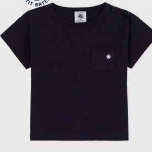 Petit Bateau Dark Blue Kids Tee with Pocket